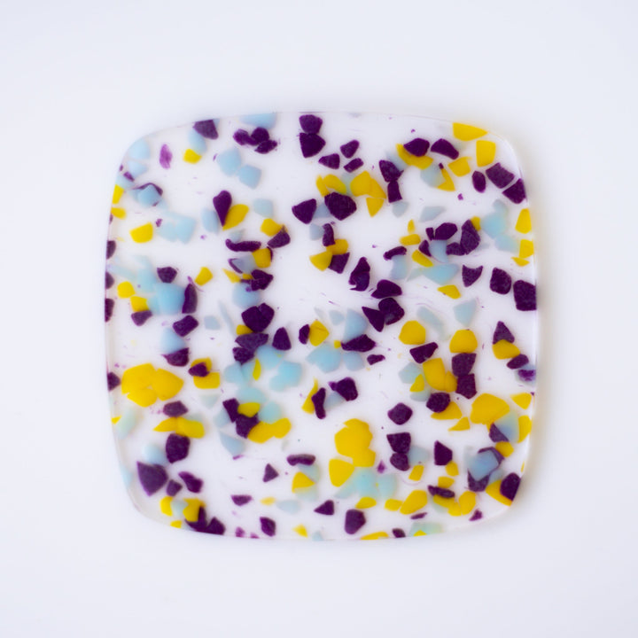 1/8" Yellow & Purple Terrazzo Confetti Acrylic Sheet - Acrylic Sheets