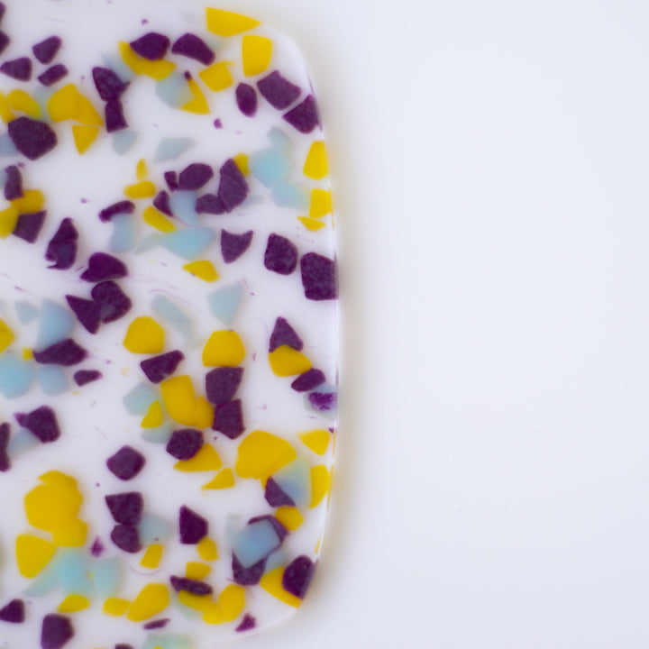 1/8" Yellow & Purple Terrazzo Confetti Acrylic Sheet - Acrylic Sheets