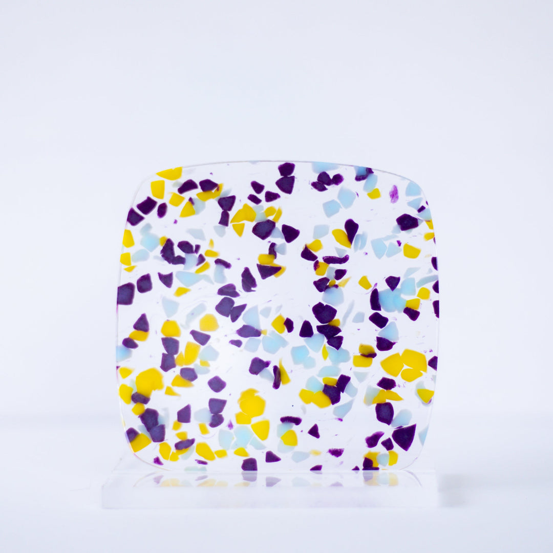 1/8" Yellow & Purple Terrazzo Confetti Acrylic Sheet - Acrylic Sheets