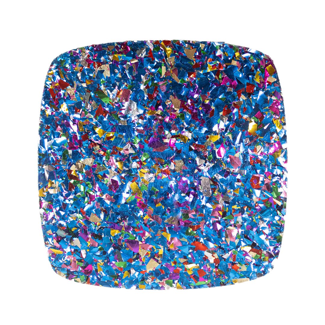 5/32" Blue Chunky Flake Glitter Cast Acrylic Sheets - Acrylic Sheets