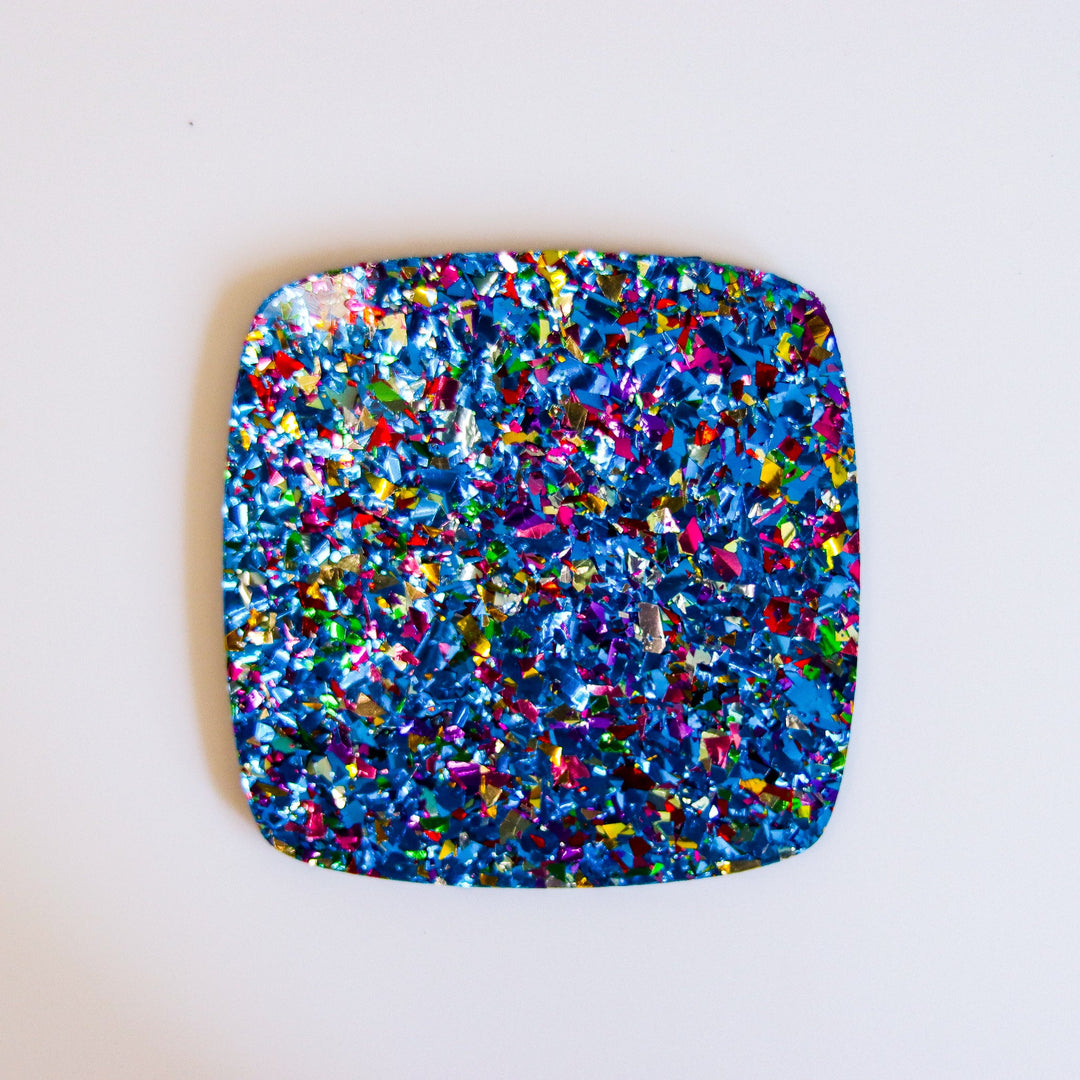 5/32" Blue Chunky Flake Glitter Cast Acrylic Sheets - Acrylic Sheets