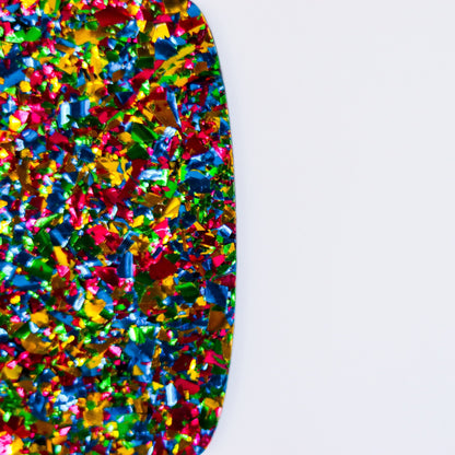 5/32" Peacock Party Confetti Acrylic Sheet - Acrylic Sheets