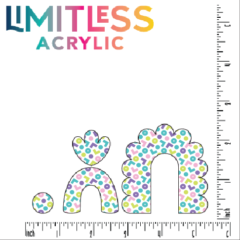 80's Neon Geometric Pattern Acrylic Sheet - CMB Pattern Acrylic