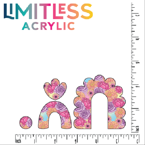 90's Baby Floral Pattern Acrylic Sheet - CMB Pattern Acrylic