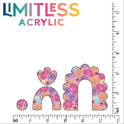 90's Baby Floral Pattern Acrylic Sheet - CMB Pattern Acrylic