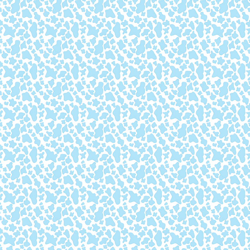 Cow Print- Baby Blue Pattern Acrylic Sheet