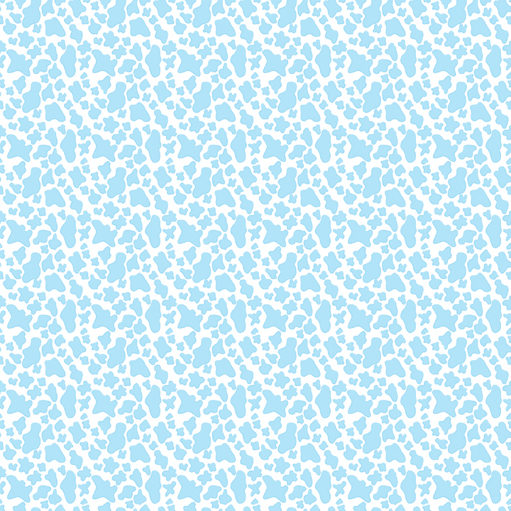 Cow Print- Baby Blue Pattern Acrylic Sheet