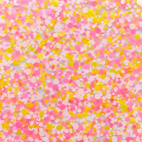 Good Vibes Glitter Dots Cast Acrylic Sheets - CMB Glitter Acrylic Sheets - Local Plastics Distributor - Wholesale Plastics
