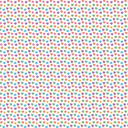 P0473 | Itty Bitty Candy Hearts Pattern Acrylic Sheet