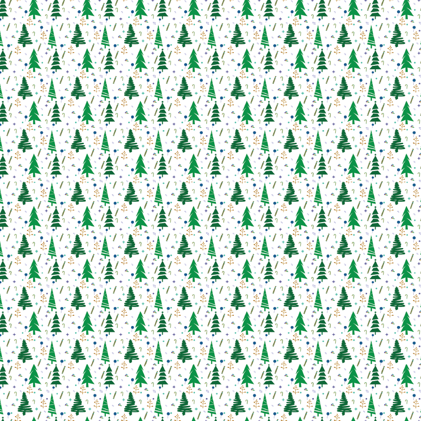More Christmas Trees Please Pattern Acrylic Sheet