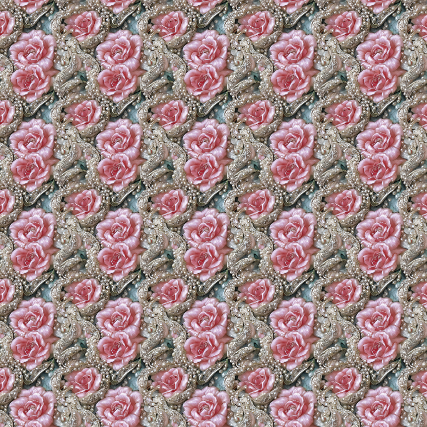 Roses & Pearls Pattern Acrylic Sheets  -  CMB Pattern Sheets - Local Plastic & Wholesale Acrylic Sheets Supplier