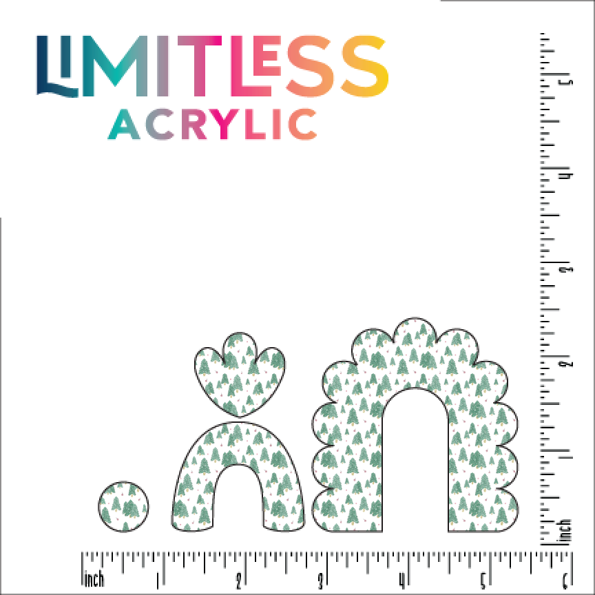 P0752 | Snow Capped Christmas Trees Pattern Acrylic Sheet