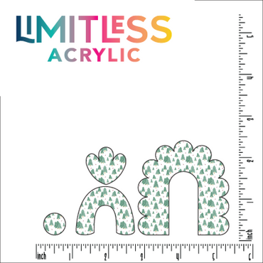 P0752 | Snow Capped Christmas Trees Pattern Acrylic Sheet