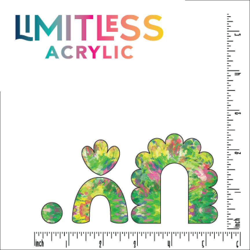 Yellow & Green Impressionist Pattern Acrylic Sheet - CMB Pattern Acrylic