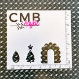Abstract Evergreen Christmas Trees Pattern Acrylic Sheet - CMB Pattern Acrylic