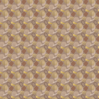 Abstract Geometric Brown & Gold Pattern Acrylic Sheet - CMB Pattern Acrylic