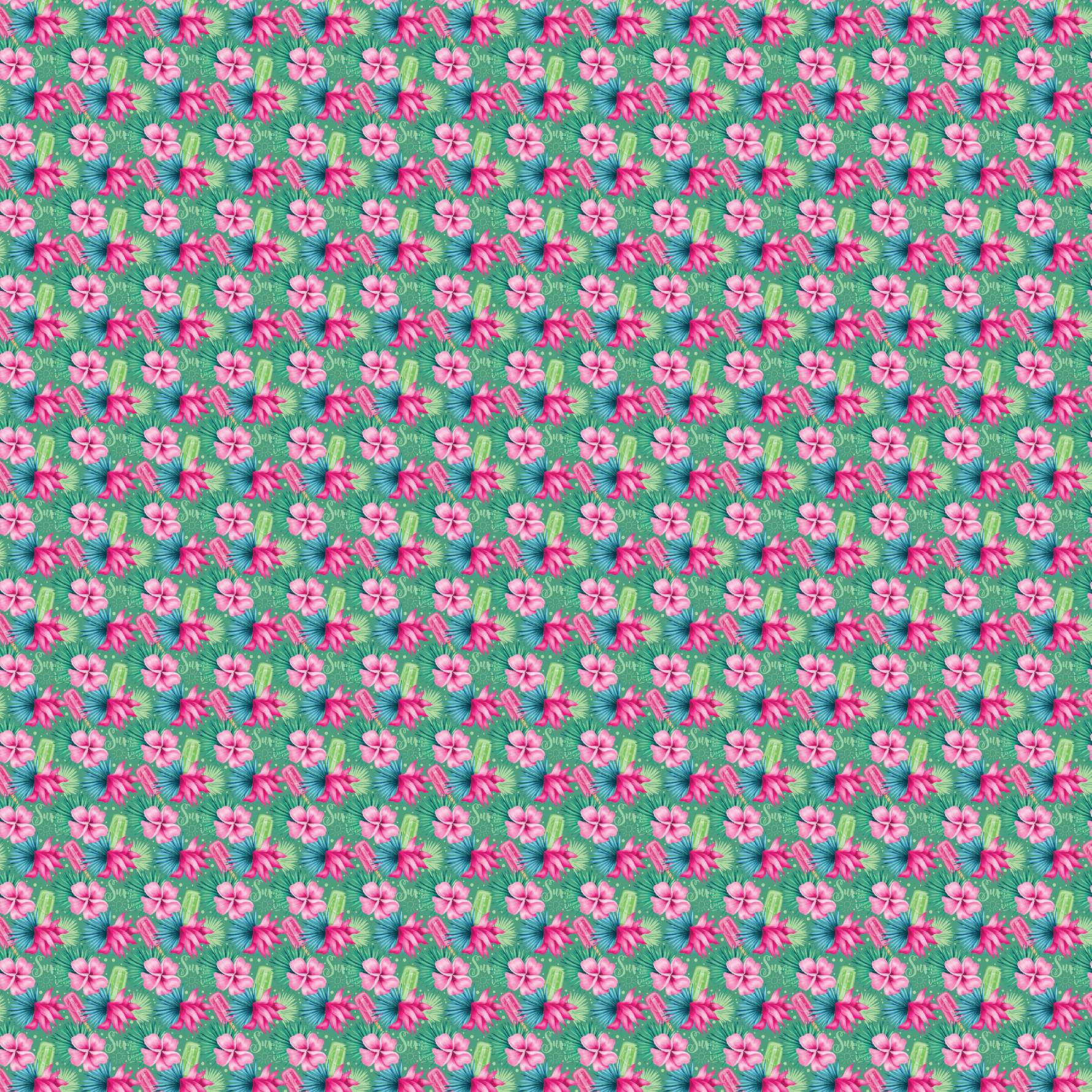 Aloha Popsicles Pattern Acrylic Sheets - CMB Pattern Acrylic