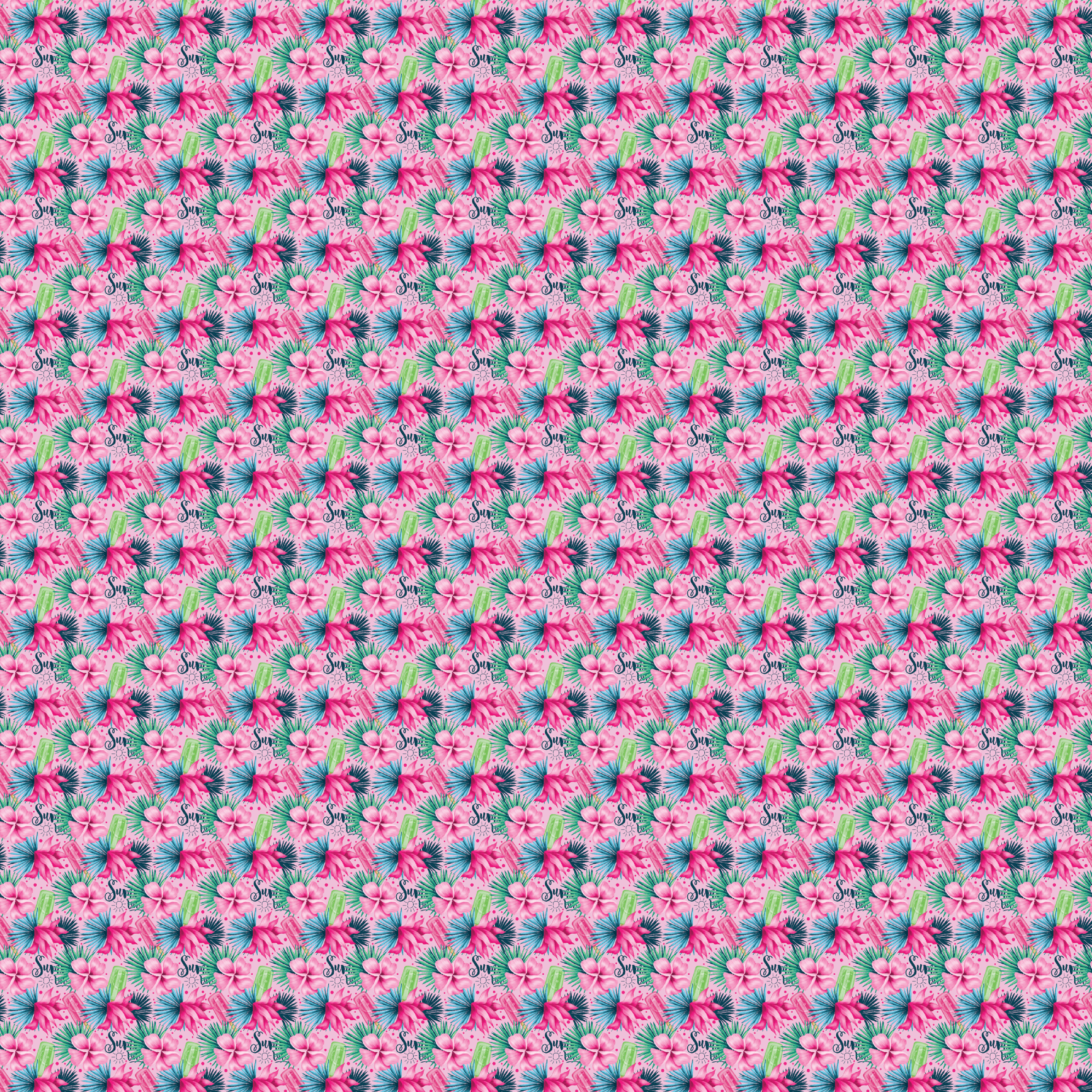 Aloha Summer Lovin' Pattern Acrylic Sheets - CMB Pattern Acrylic