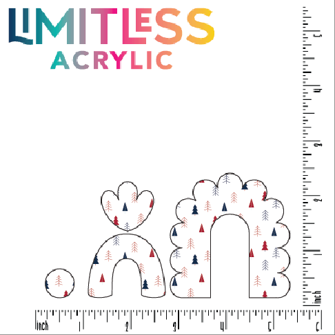 Americana Christmas Trees Pattern Acrylic Sheet - CMB Pattern Acrylic