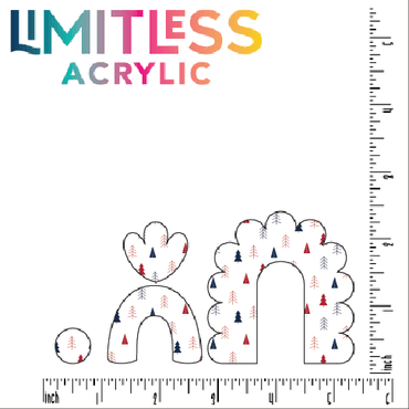 Americana Christmas Trees Pattern Acrylic Sheet - CMB Pattern Acrylic