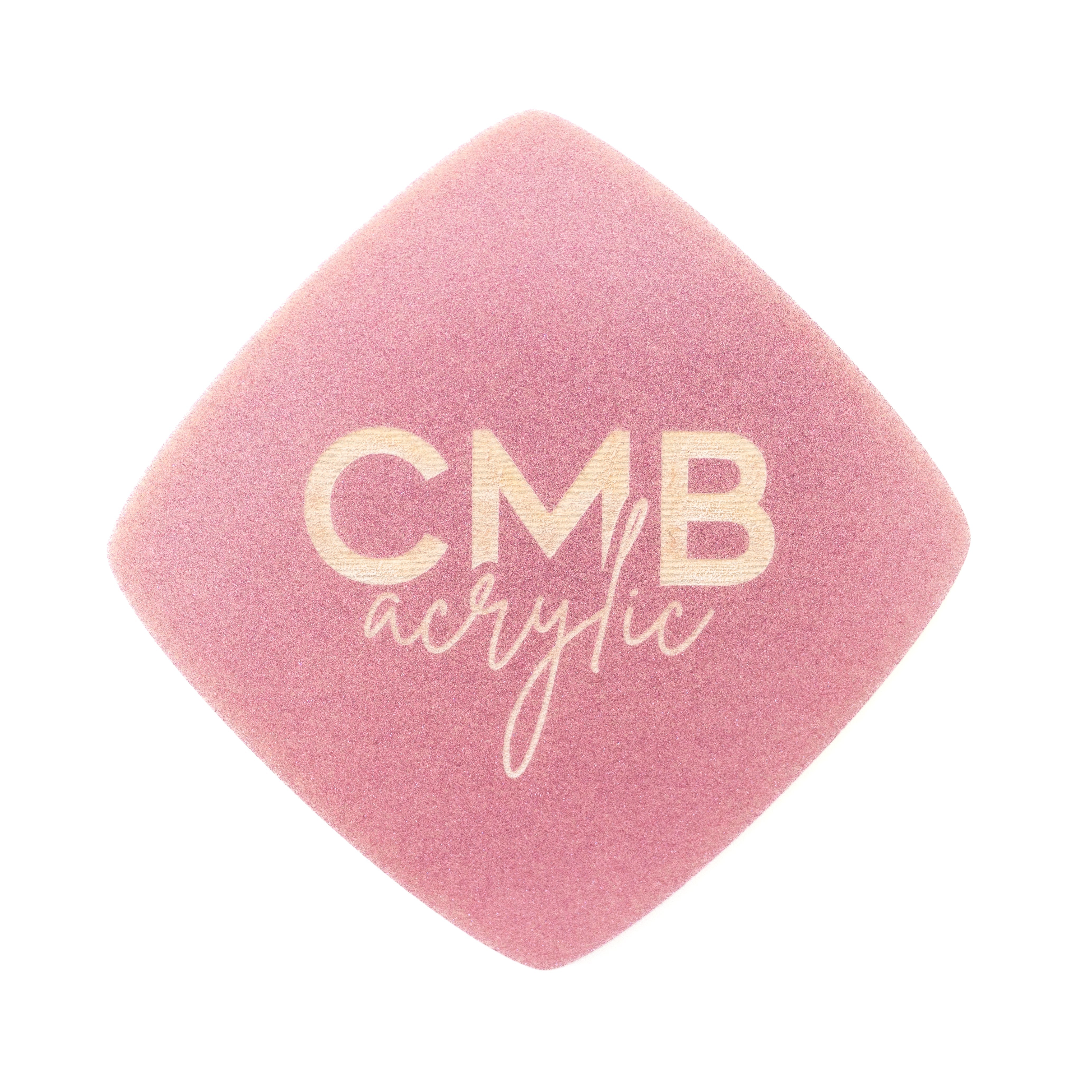 Baby Pink Glitter Engraves Ivory Two Tone Cast Acrylic | Glitter Acrylic Sheet | CMB Acrylic
