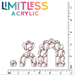 Baseballs Pattern Acrylic Sheet - CMB Pattern Acrylic