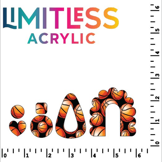 Basketball 1 Pattern Acrylic Sheet - CMB Pattern Acrylic