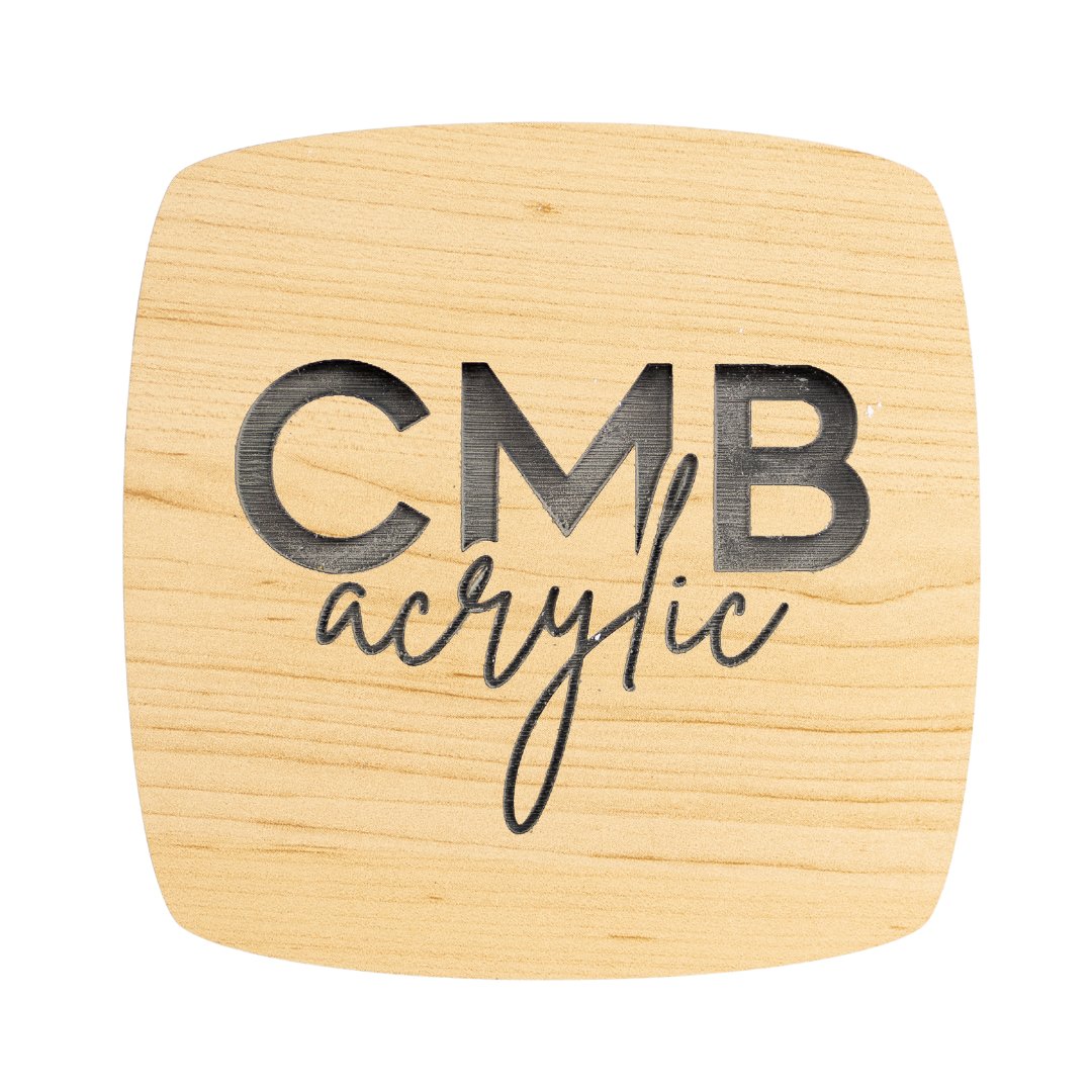 Birch Wood Engraves Black Laser Indoor Two Tone Acrylic | Two Tone Acrylic Sheet | CMB Acrylic
