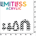 Black Chevron Pattern Acrylic Sheet - CMB Pattern Acrylic