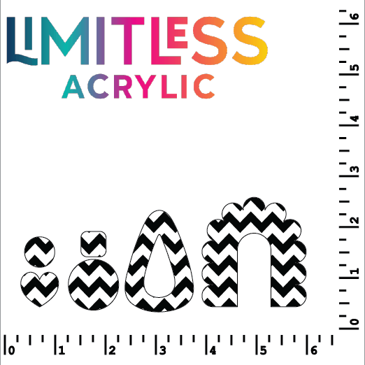 Black Chevron Pattern Acrylic Sheet - CMB Pattern Acrylic