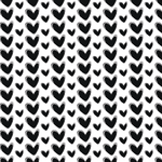 Black Doodle Hearts Pattern Acrylic Sheets - CMB Pattern Acrylic