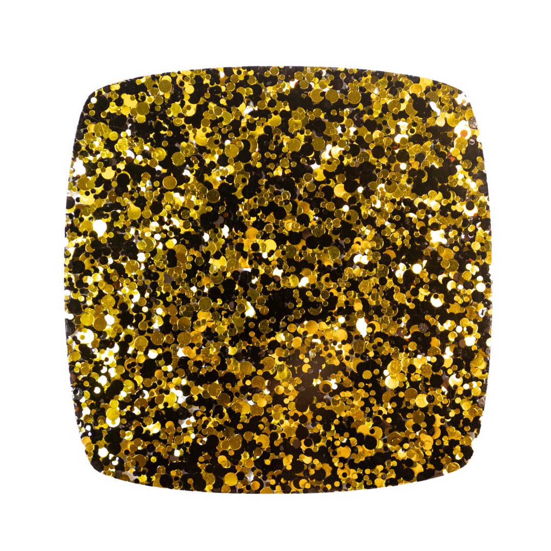 Black & Gold Glitter Dots Cast Acrylic | Glitter Acrylic Sheet | CMB Acrylic