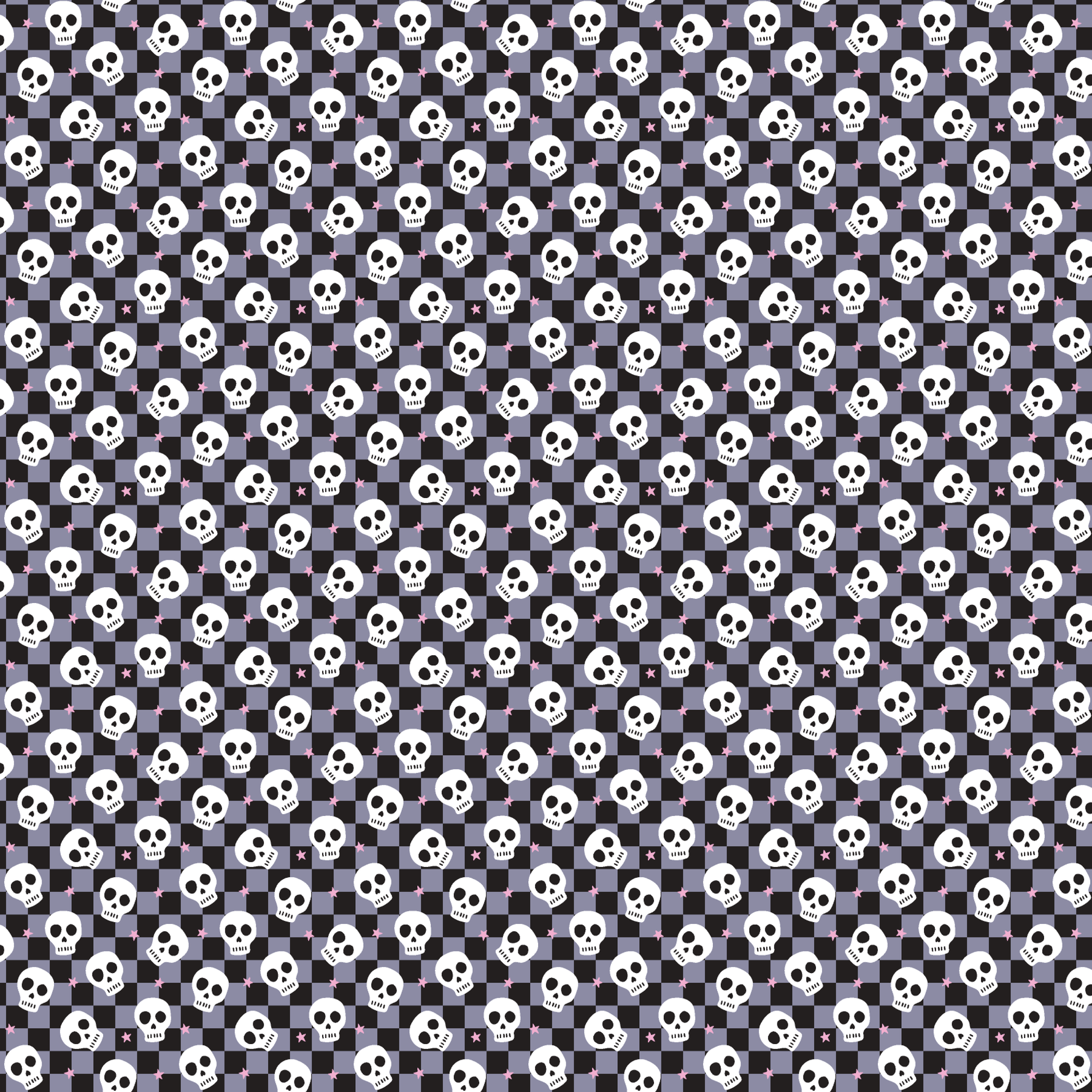 Black & Gray Checkered Skulls Pattern Acrylic Sheets - CMB Pattern Acrylic