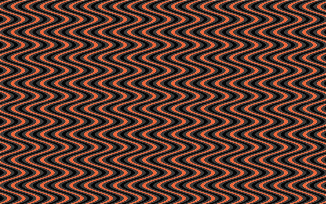 Black & Orange Waves Pattern Sheet - CMB Pattern Acrylic