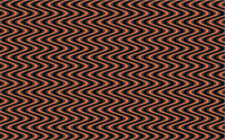 Black & Orange Waves Pattern Sheet - CMB Pattern Acrylic