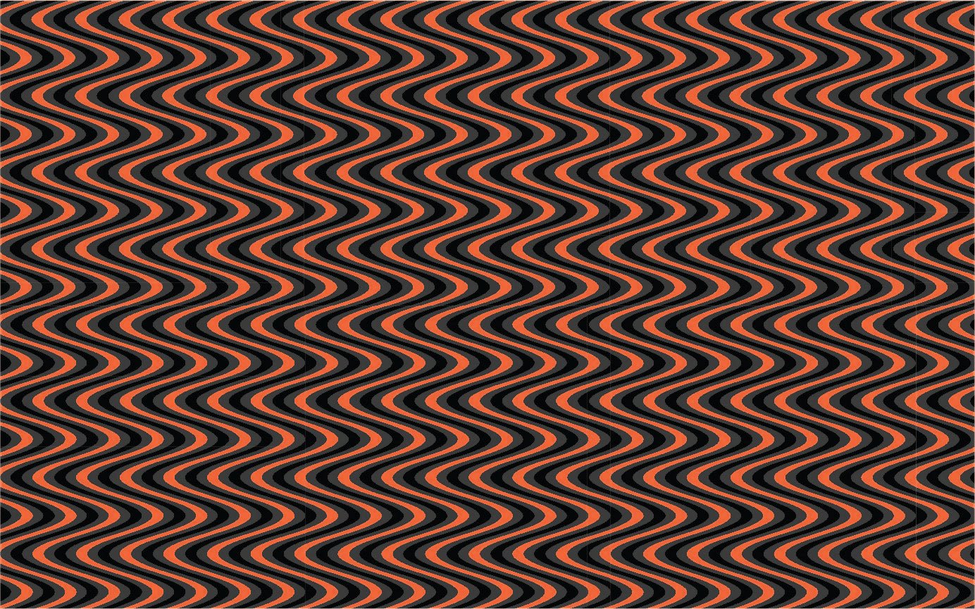 Black & Orange Waves Pattern Sheet - CMB Pattern Acrylic