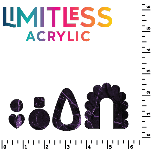 Black & Purple Marble Pattern Acrylic Sheet - CMB Pattern Acrylic
