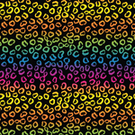 Black Rainbow Leopard Pattern Acrylic Sheet - CMB Pattern Acrylic