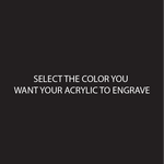 Black Two Tone Acrylic SELECT YOUR ENGRAVE COLOR - CMB Two Tone