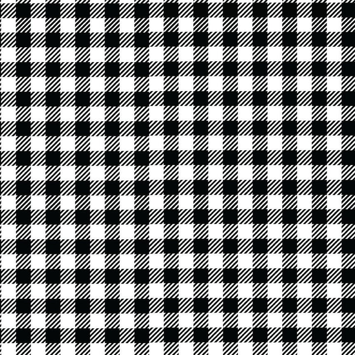 Black & White Buffalo Plaid Pattern Acrylic Sheet - CMB Pattern Acrylic