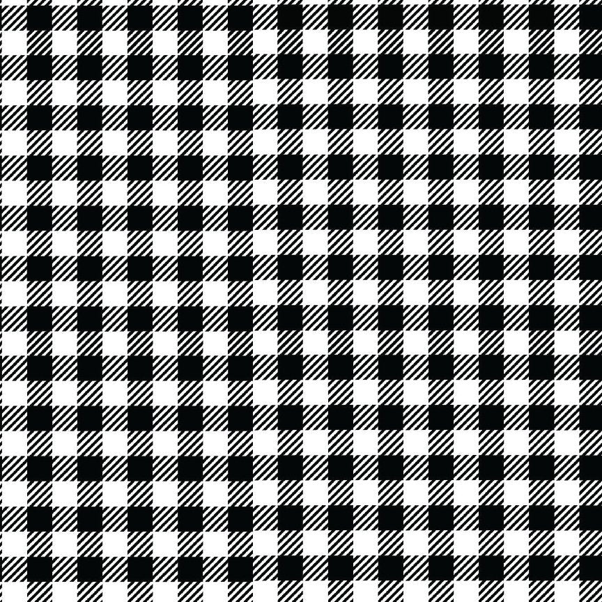 Black & White Buffalo Plaid Pattern Acrylic Sheet - CMB Pattern Acrylic