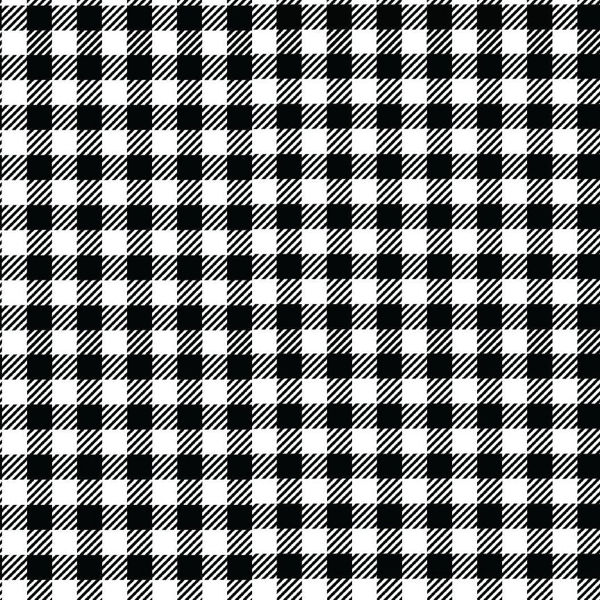 Black & White Buffalo Plaid Pattern Acrylic Sheet - CMB Pattern Acrylic