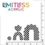 Black & White Checkered Pattern Acrylic Sheet - CMB Pattern Acrylic