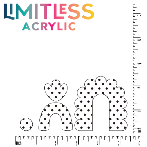 Black & White Polka Dots Pattern Acrylic Sheet - CMB Pattern Acrylic