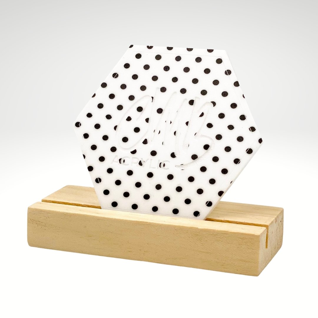 Black & White Polka Dots Pattern Sheet - CMB Pattern Acrylic