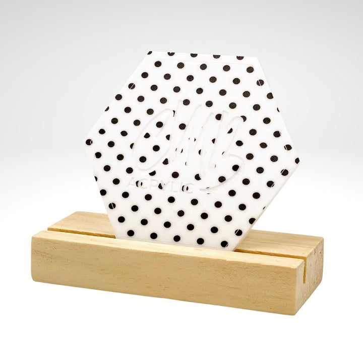 Black & White Polka Dots Pattern Sheet - CMB Pattern Acrylic