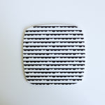 Black & White Scallop Stripes Acrylic Pattern Sheet - CMB Pattern Acrylic