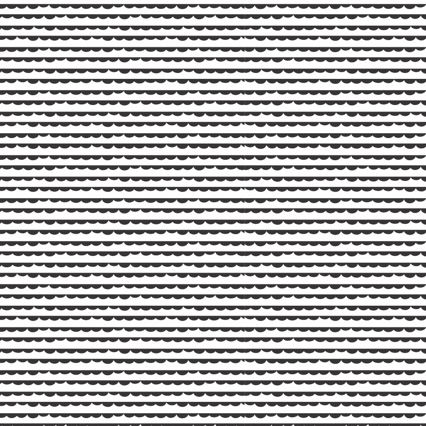 Black & White Scallop Stripes Pattern Acrylic Sheet - CMB Pattern Acrylic