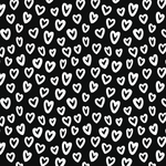 Black & White Scribble Hearts Pattern Acrylic Sheets - CMB Pattern Acrylic
