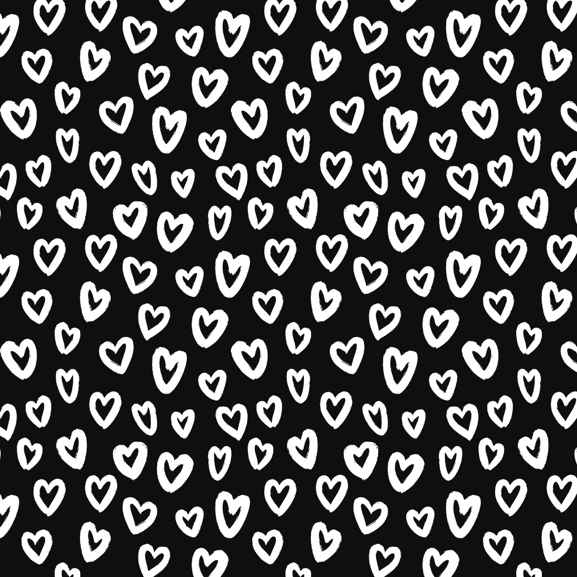 Black & White Scribble Hearts Pattern Acrylic Sheets - CMB Pattern Acrylic